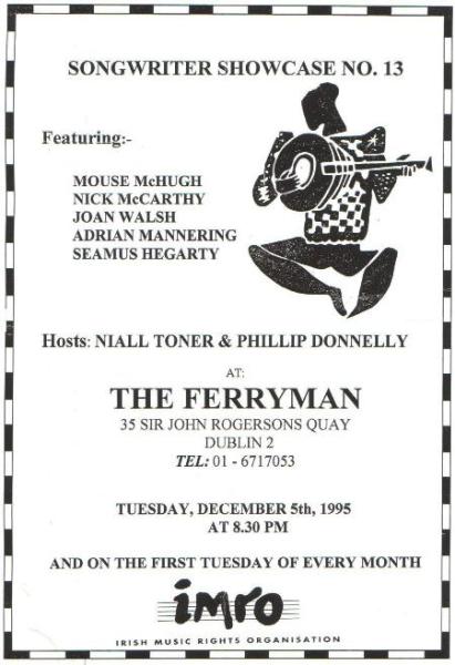 Joan Walsh - Songwriters' Night @ The Ferryman 1995