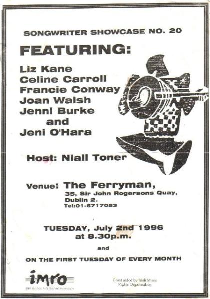 Joan Walsh - Songwriters' Night @ The Ferryman 1996